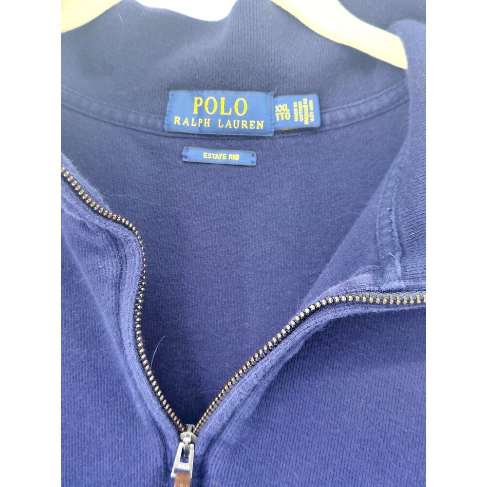 Polo Ralph Lauren Navy Long Sleeve Quarter Zip Size 2X - Picture 4 of 8
